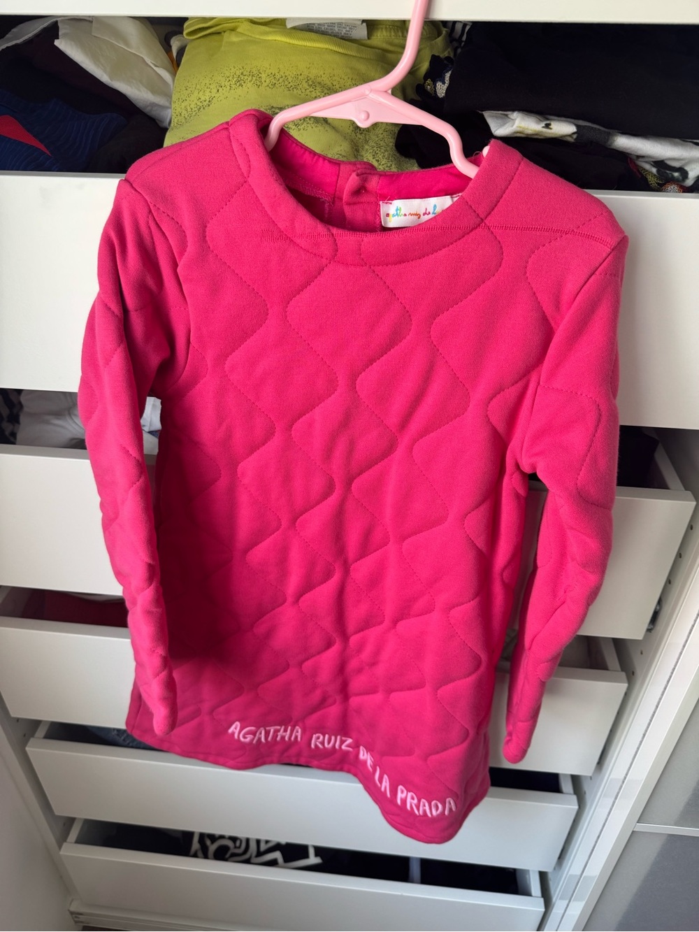 Agatha Ruiz De La Prada Hot Pink Quilted Long-Sleeve Top